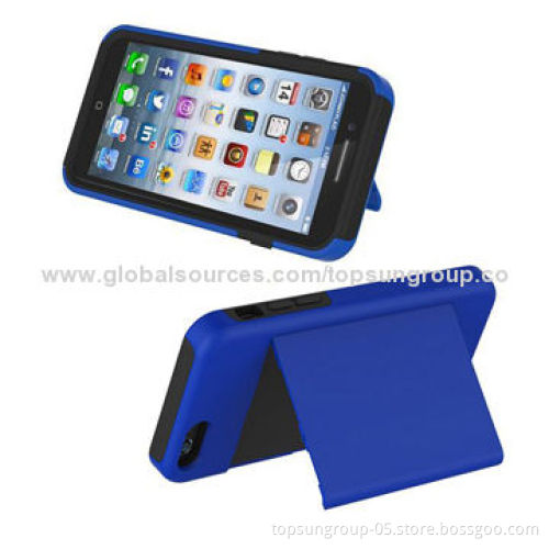 Silicone + PC Cases for iPhone 6, 2-in-1 with Stent, OEM and ODM Orders Welcomed